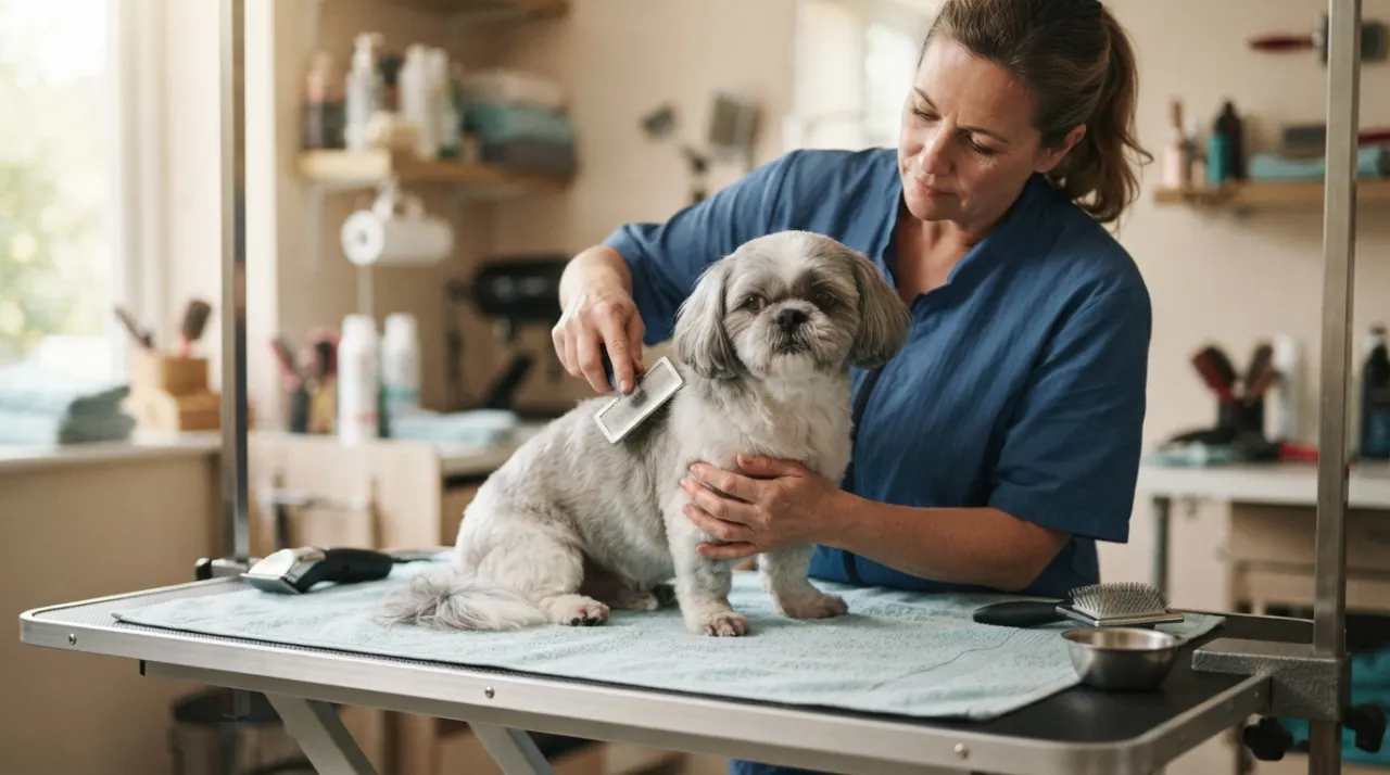 Grooming an Older Shih Tzu