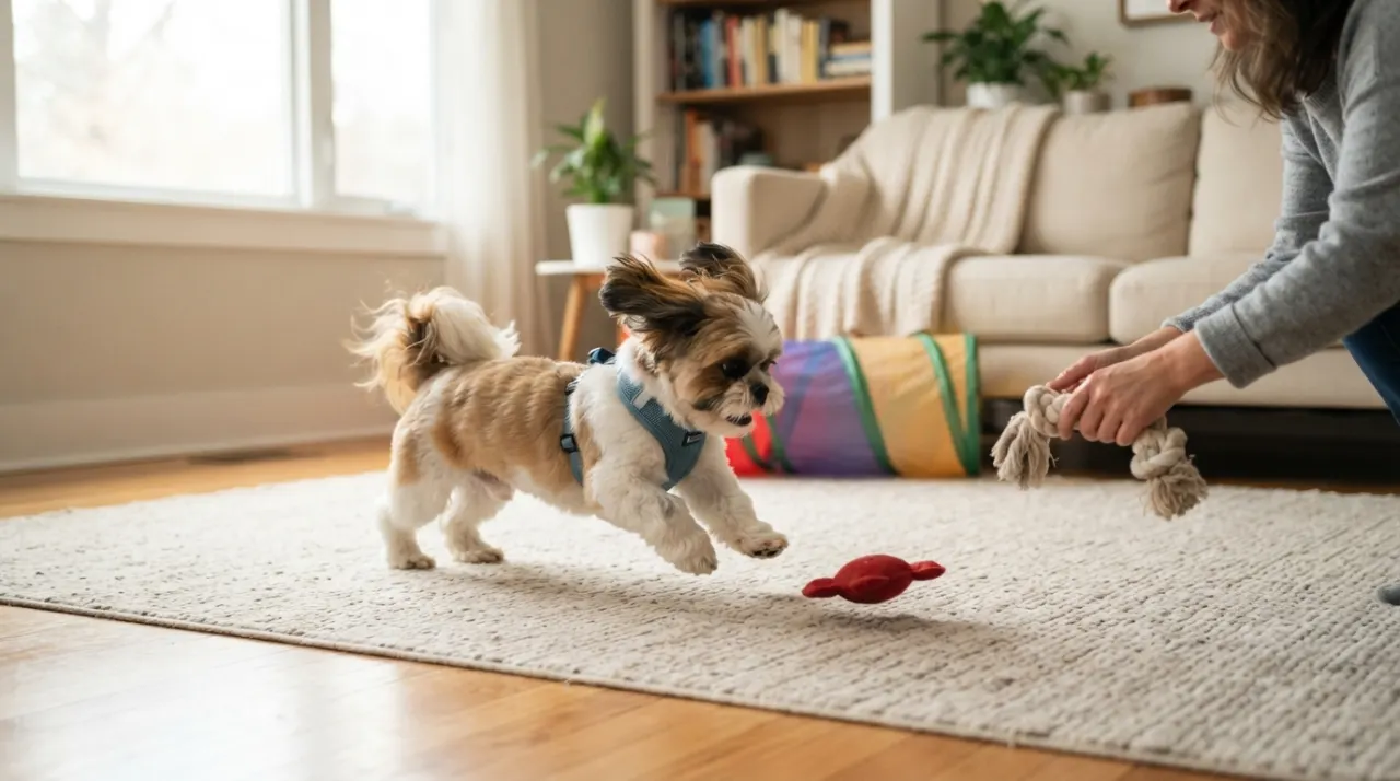 Indoor Exercise for a Shih Tzu