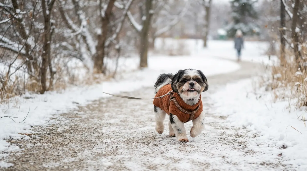 Shih Tzu Winter Walks