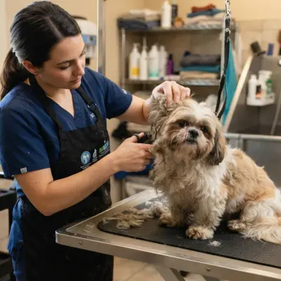 Grooming a Neglected Shih Tzu Safely