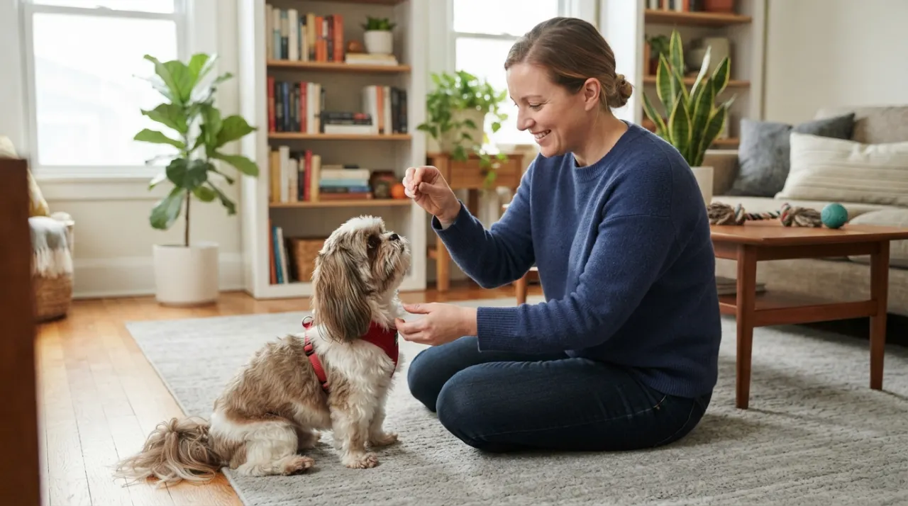 Training an Adult Rescue Shih Tzu